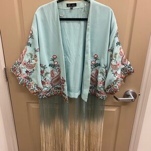 Zara Fringe Kimono, size S/M, EUC